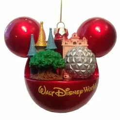 Brand new ❤️ Disney Mickey Ears Icon Ornament - Four Parks, One World - Tower ✨
