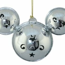 Cheapest ???? Disney Mickey Ears Icon Ornament - Mickey Mouse Metal Bell - Silver ????