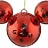 Best deal ???? Disney Mickey Ears Icon Ornament - Mickey Mouse Metal Bell - Red ????