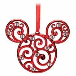 Cheapest ???? Disney ❄ Christmas Ornament - Bohemian Filigree Mickey Mouse - Red ⭐