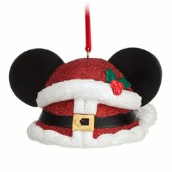 Cheapest ???? Disney Ear Hat Ornament - Santa Mickey Mouse Hat ⭐