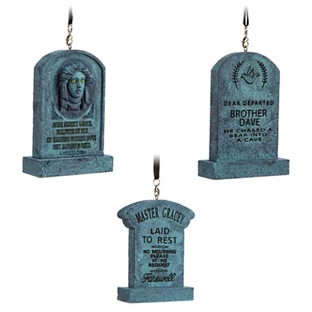 Flash Sale ⭐ Disney ???? Christmas Ornament Set - The Haunted Mansion Tombstones ????