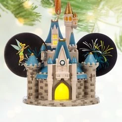 Flash Sale ???? Disney Ears Hat Ornament - Cinderella Castle With Fireworks - Light Up ????