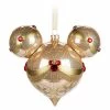 New ❤️ Disney Mickey Ears ❄ Christmas Ornament - Mickey Mouse Icon - Champagne ????