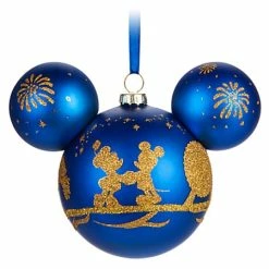 Flash Sale ✨ Disney Mickey Ears ❄ Christmas Ornament - Four Parks - Gold Glitter ????