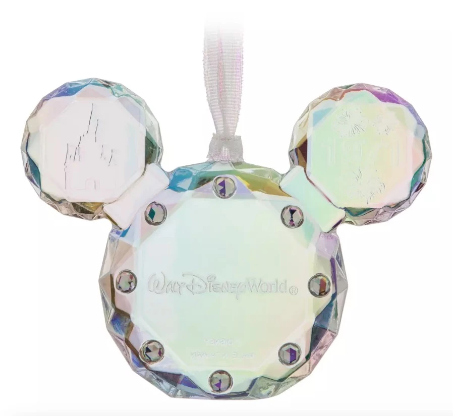 Outlet ???? Disney ???? Christmas Ornament - Crystal Mickey Icon - Faceted ????