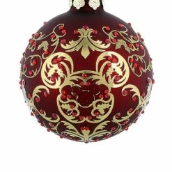 Brand new ???? Disney ???? Christmas Ornament - Mickey Icon - Victorian Filigree - Red ????