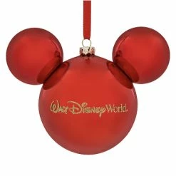 Brand new ???? Disney ???? Christmas Ornament - Mickey Mouse Icon - Red Walt Disney World ????