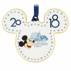 Wholesale ⭐ Disney Disc Ornament - Dated 2018 - Mickey Icon - Walt Disney World ????
