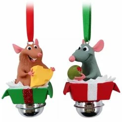 Best Sale ???? Disney Bell Ornament Set - Remy And Emile - Ratatouille ⭐
