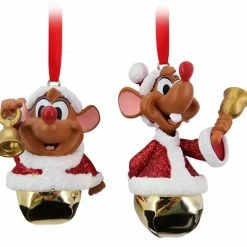 Coupon ⌛ Disney Bell Ornament Set - Santa Jaq And Gus - Cinderella ????