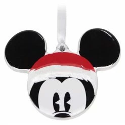 Discount ???? Disney Disc Ornament - Santa Mickey Mouse Icon - Ceramic ????