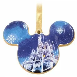 Buy ???? Disney Disc Ornament - Mickey Cinderella Castle - Ceramic ⭐