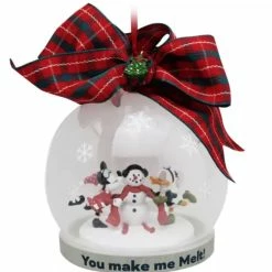 Wholesale ???? Disney Globe Ornament - Minnie, Daisy And Snowman ⭐