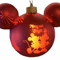 Deals ???? Disney Mickey Ears Icon Ornament - Mickey & Minnie - Merry & Bright ????